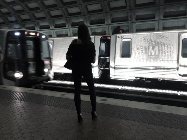 Metro Rider on the metro platform  